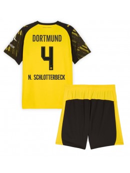 Borussia Dortmund Nico Schlotterbeck #4 Heimtrikotsatz für Kinder 2025-26 Kurzarm (+ Kurze Hosen)